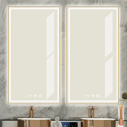 Anti-Fog LED Smart Mirror: Square Frameless Contemporary Bathroom Miroir