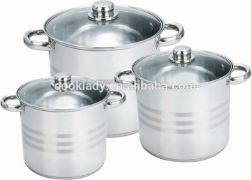 6pcs stainless steel stock pot,suplier for BOHMANN,ROYALTY LINE