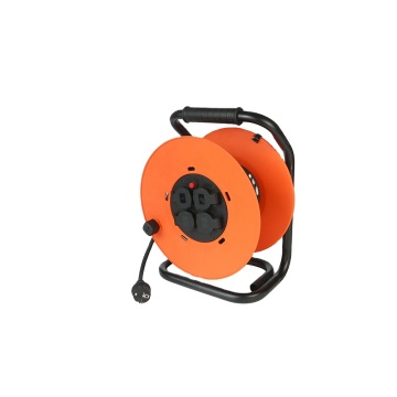 16A 250V IP44 4 Way Denmark Waterproof Cable Reel 50m with Square Stand