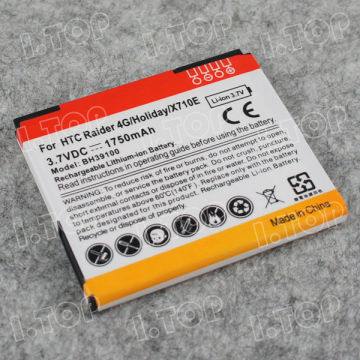 for HTC X710E cell phone battery with 1750mAh