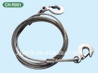 Steel auto traction rope 2T~5T material: steel tow / nylon