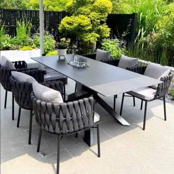 New Outdoor Garden Wicker Furniture: Design Dining Sets with Chairs and Tables