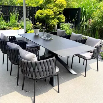New Outdoor Garden Wicker Furniture: Design Dining Sets with Chairs and Tables