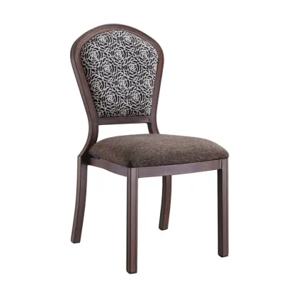 Antique Fabric Upholstered Dining Chairs with Armrest: Luxury Kitchen Chairs