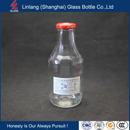 16OZ Clear Woozy French Square sauce Bottle