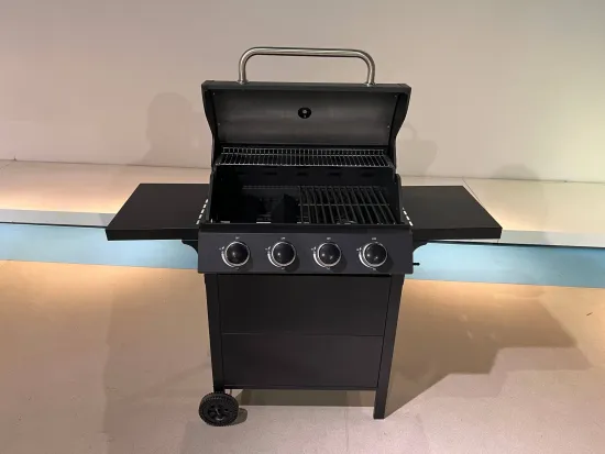 4 Burners Backyard Gas BBQ Grill with Side Shelf