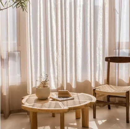 High-end Luxury Living Room Transparent Tulle Curtains for Homes and Hotels