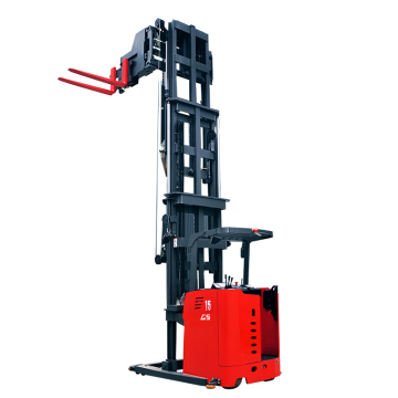 Electric Pallet Stacker Chariot Elevator 1.0T 1.5T 3 Way Trilateral Forklift