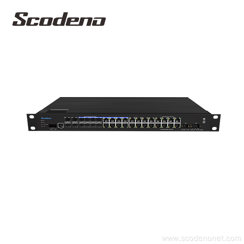 L3 10G Fiber Managed Ethernet Switch with 8 Gigabit combo ports