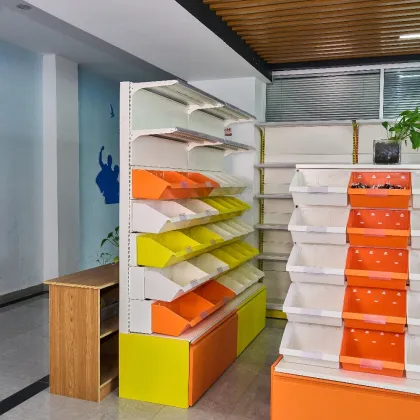 Single sided Bucket Snack Rack Against the Wall