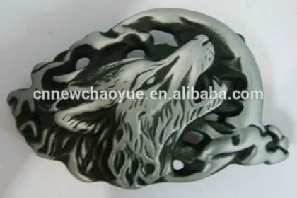 Fashion Western style embossing wolf belt buckle
