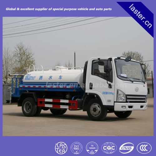 Jiefang TigherV carbon steel water tank truck, hot sale for 5000L watering truck, special transportation water truck