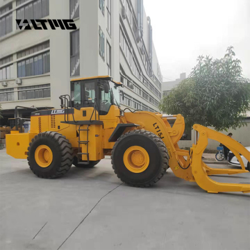 LT15J 15 Ton Cargador de ruedas de registro de registro de precio bajo con horquilla de troncos de madera para trabajo forestal