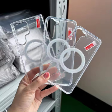 Magnetic Clear Wireless Charging Case for Samsung and iPhone Models - Retail Package