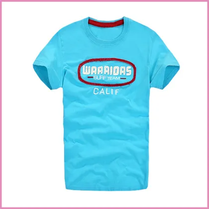 men printed and embroidered short sleeves casual T-shirt