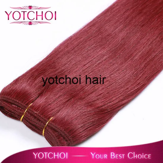 8A Grade Top Selling Unprocessed Human Hair Weaving wholesale price RED color fascinating Russian hair