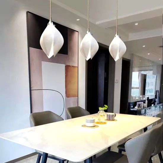 Neoclassical Ceramic Flower Dining Bedroom Bedside Semi-Ceiling Lamp