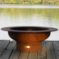 Holzbrenner Corten Stahl Feuerstelle Schalen