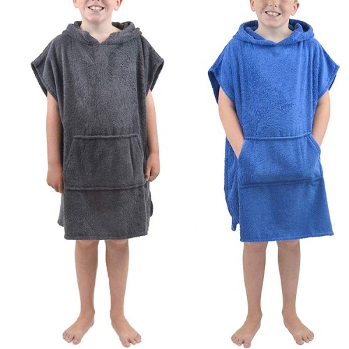 Cotton poncho hooded beach towel changing robe