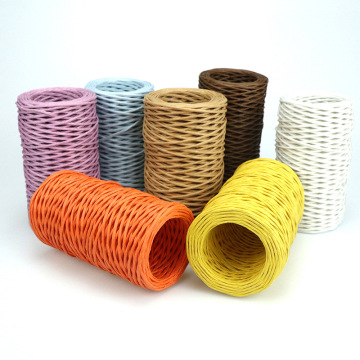 2mm*50 m Papier farbenfrohes verdrehtes Papierseil für Papiertüte Griff DIY -Material