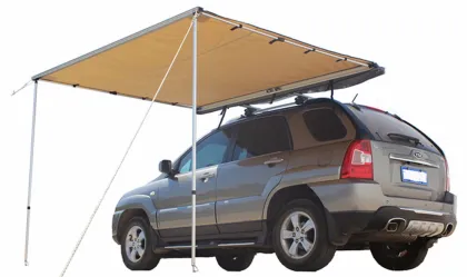 Retracted Car Rooftop Side Awning Shade