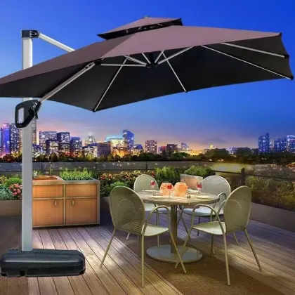 Roman Umbrella umbrella solar colored lighting