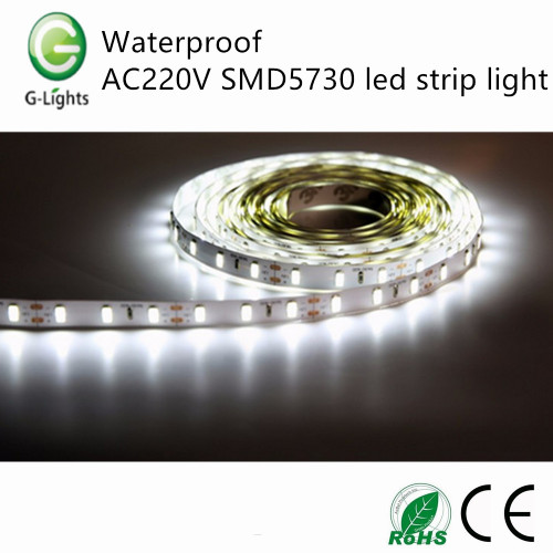 Waterproof AC220V SMD5730 led strip light