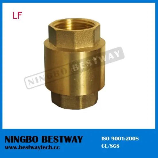NPT thread Vertical Type Lead Free Brass Spring Check Valve