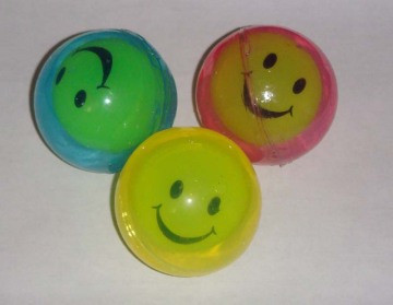 smile face flashing bounce ball