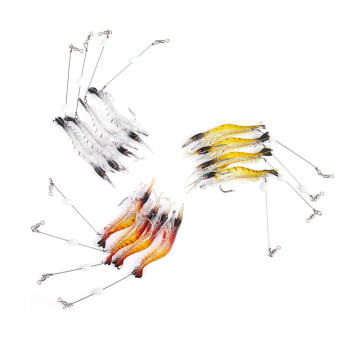 Luminous Soft Shrimp Lure Artificial Bait Fishing Rig