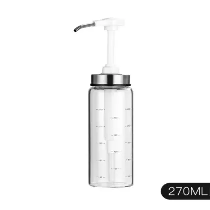 High-Quality 270ml & 450ml Condiment Dispenser: Spice, Ketchup, Sauce, and Vinegar Glass Bottles