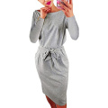 Women's Belted Knit Bodycon Sweater Dress