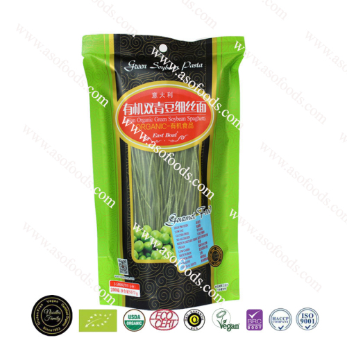 Organic low fat green soybean spaghetti pasta