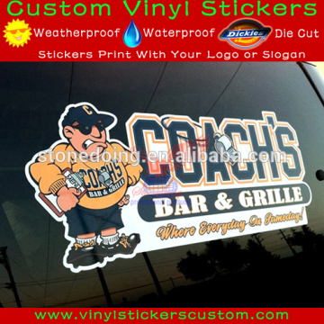 weather resistance vinyl car body stickers, static cling sticker