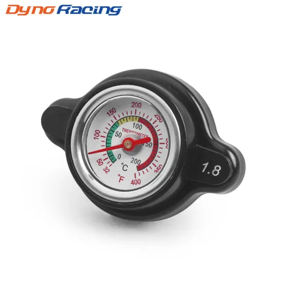 Thermostatic Radiator Cap with Temp Gauge and Meter for High Pressure Water Tanks: 1.8 Bar Compatible with Kawasaki KX 65, 80, 85, 100 Models