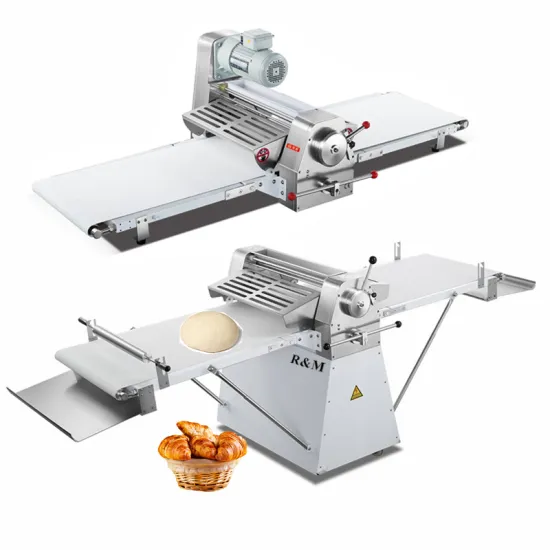 Automatic Stainless Steel Pastry Dough Cutter Roller Sheeter Set for Bread and Croissants
