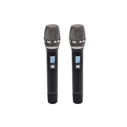 R-0334 UHF 2 Channel Metal Wireless Microphone with 4 Antennas
