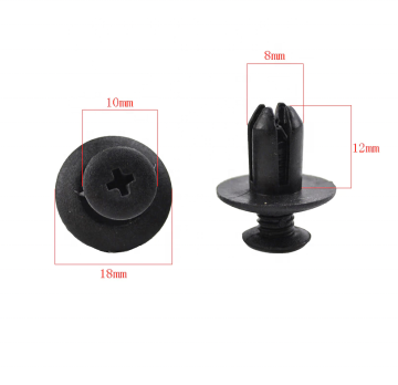Auto Car 8mm Hole Plastic Rivet Door Panel Bumper Fastener Clips