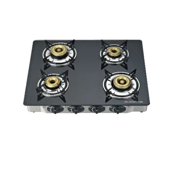Factory Direct Low Price Four Burner Stove with Tempered Glass Table Top Gas Cooker