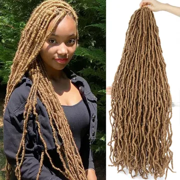 Synthetic Hair Soft Nu Faux Rasa Locs Braids Dreadlocks Goddess Nu Faux Locs Curly Braid Wavy Preloop Crochet Braiding