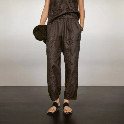 Women's casual simple French high-end lantern pants casual pants