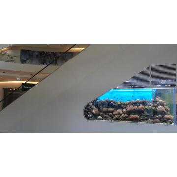 Customer large size pmma public place acrylic aquarium