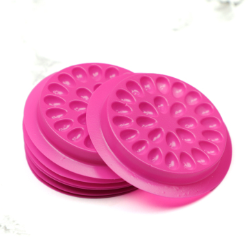 Disposable Round Plastic Eyelash Tray for Adhesive Glue and Tools