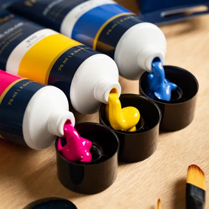 Deli EC75-GN 24-Color Gouache Paint Set for Art Students