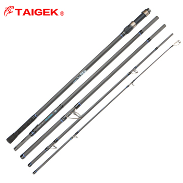 Taigek Power Predator 6pc Surf Travel Travel Panna da pesca - da 12 piedi a 14 piedi, 100-170G Capacità di fusione