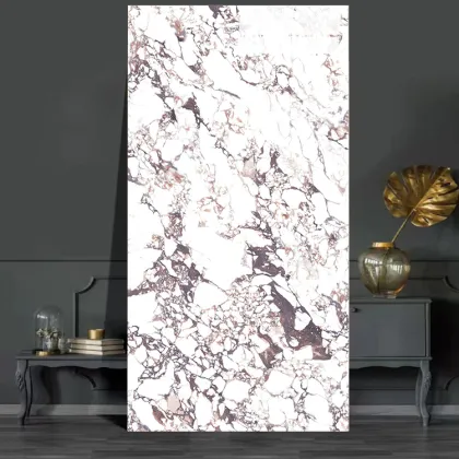 Bulgari Purple Full-Body Marble Effect Porcelain Tiles