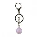 Gemstone 20mm Round Beads Key Chains Natural Crystal Turquoise Amethyst Balls Key Ring Charm Pendant Keychains Anniversary Gift