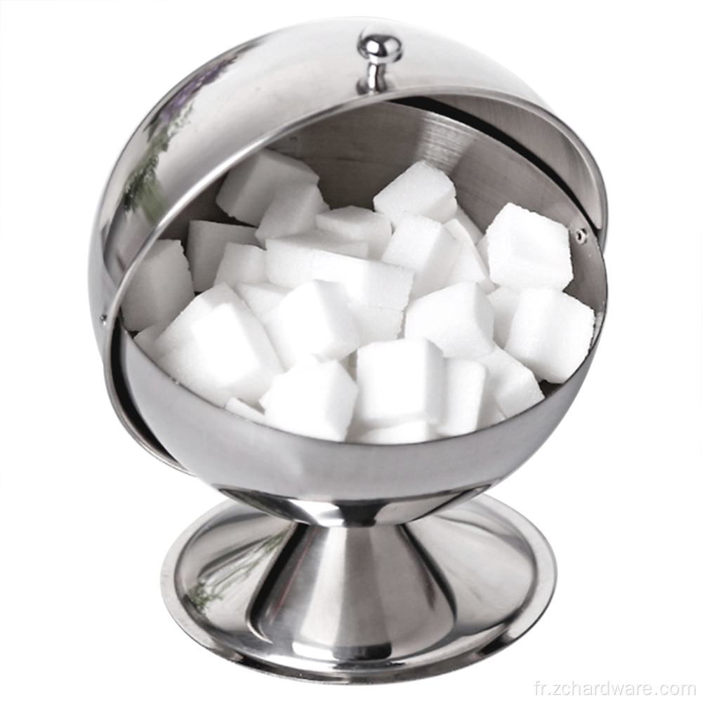 Bol à sucre polyvalent en acier inoxydable avec dessus de rouleau