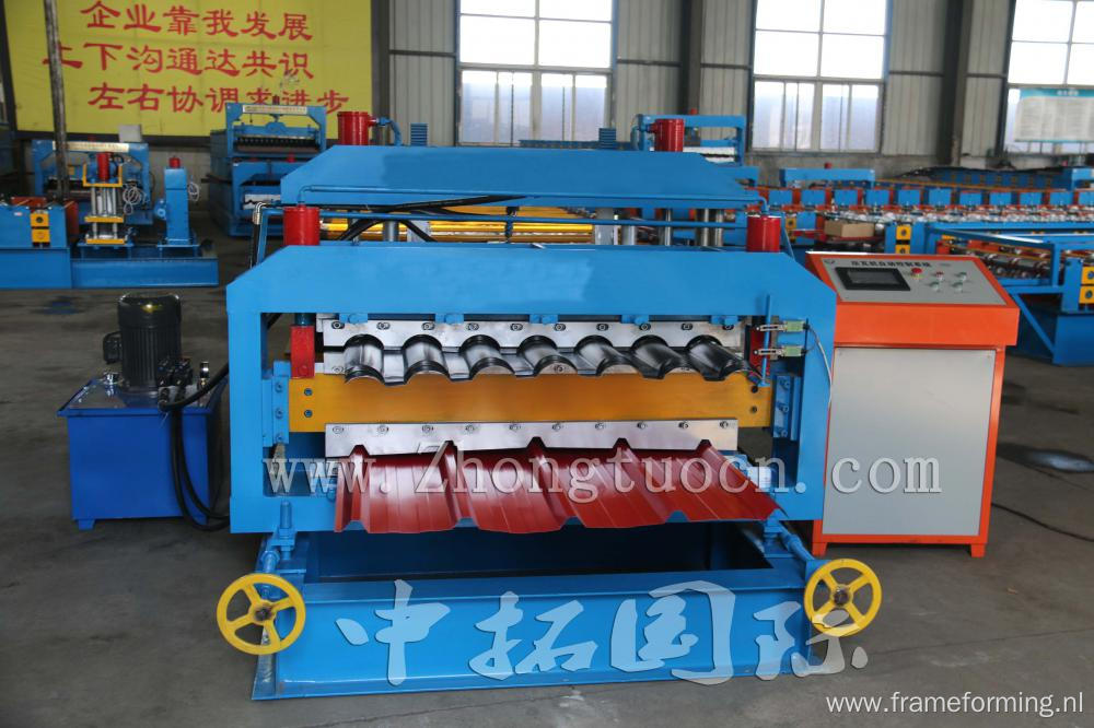 Color Steel Glazed Trapezoidal Sheet Roof Tile Machine