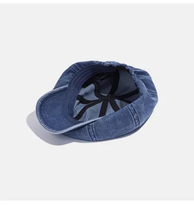Customizable 2024 New Denim Beret Women Retro Octagon Painter Hat - Wholesale Summer Sun Shade Cloud Hat